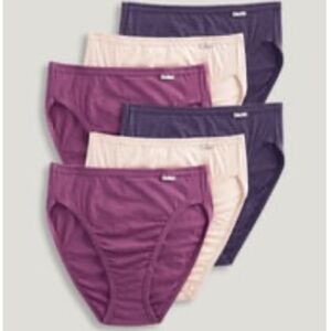 Brand new 6 pack jockey plus size 9 elance French cut panties purple & magenta